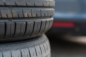 Stacked Used and New Tires, a Transportation Photo by Ales Munt