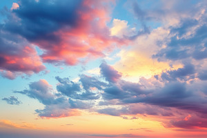 Dramatic twilight sky horizon view, a Photo by Pavel_design