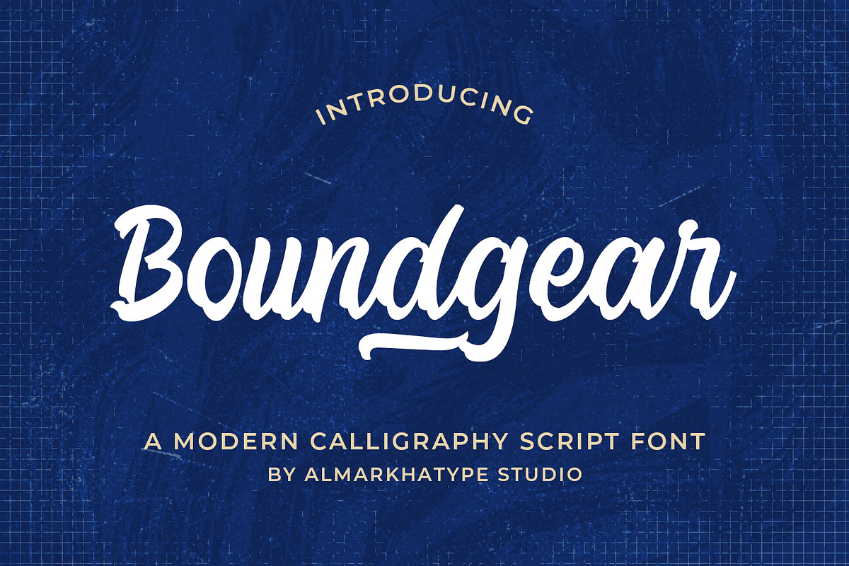Boundgear – Ultimate Brush Script, a Script Font by Almarkhatype (Photo 2 of 12)