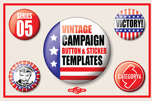 Vintage Campaign Button Templates 05