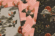 Halloween bats patterns, a Pattern Graphic by DarinaDigital (Thumbnail 2 of 6)