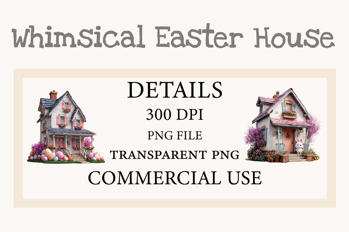 Whimsical Easter House clipart, an Illustration by Designworld (Photo 2 of 10)
