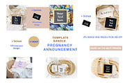 A Template Pregnancy Announcement, a Social Media Template by DigitalStorybyAnna (Thumbnail 3 of 4)