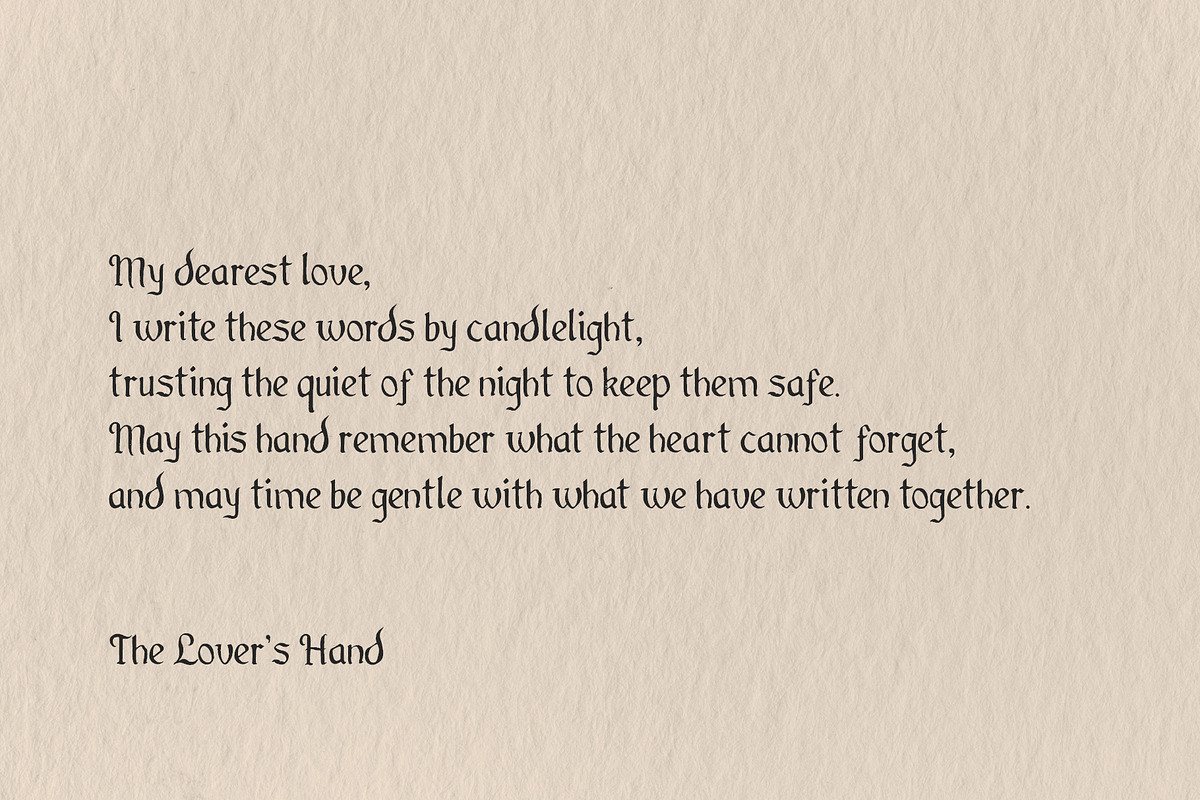 The Lover’s Hand - Medieval font, a Handwritten Font by BilberryCreates (Photo 2 of 12)
