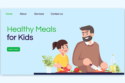 Healthy meals for kids landing page, a Landing Page Template by bsd studio