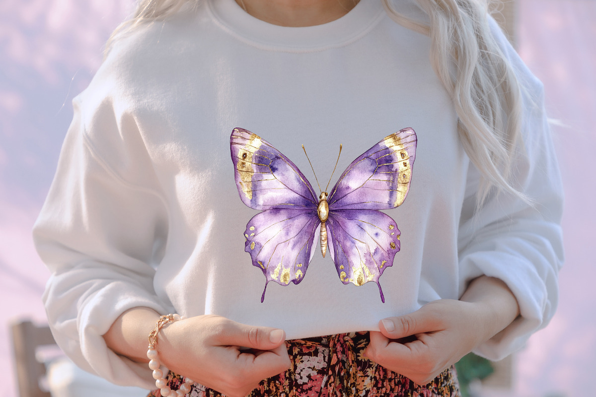 Watercolor Colorful Butterfly Clipar, an Illustration by designcity5 (Photo 4 of 5)