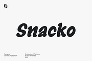 Snacko; Comical Display Font, a Sans Serif Font by Eko Bimantara (Thumbnail 1 of 9)
