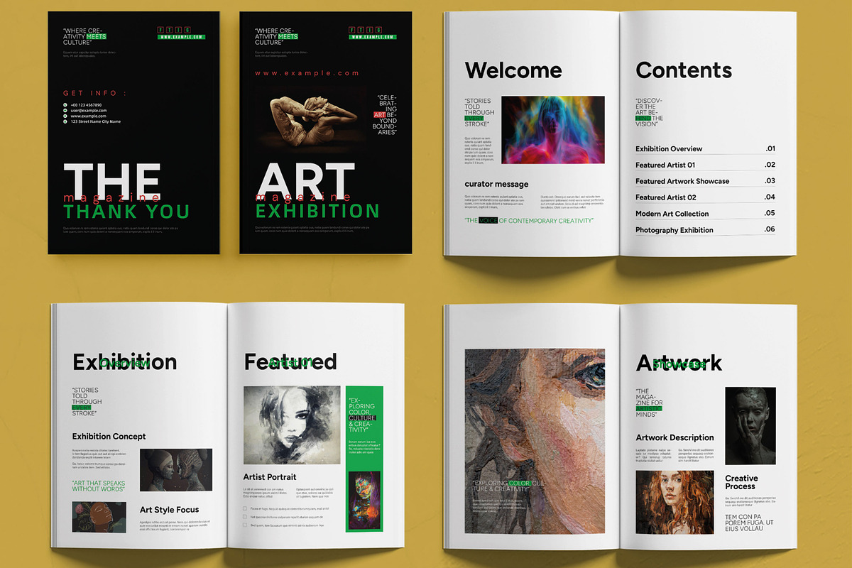 Art Exhibition Magazine Design., a Magazine Template by MightyDesign (Photo 2 of 6)