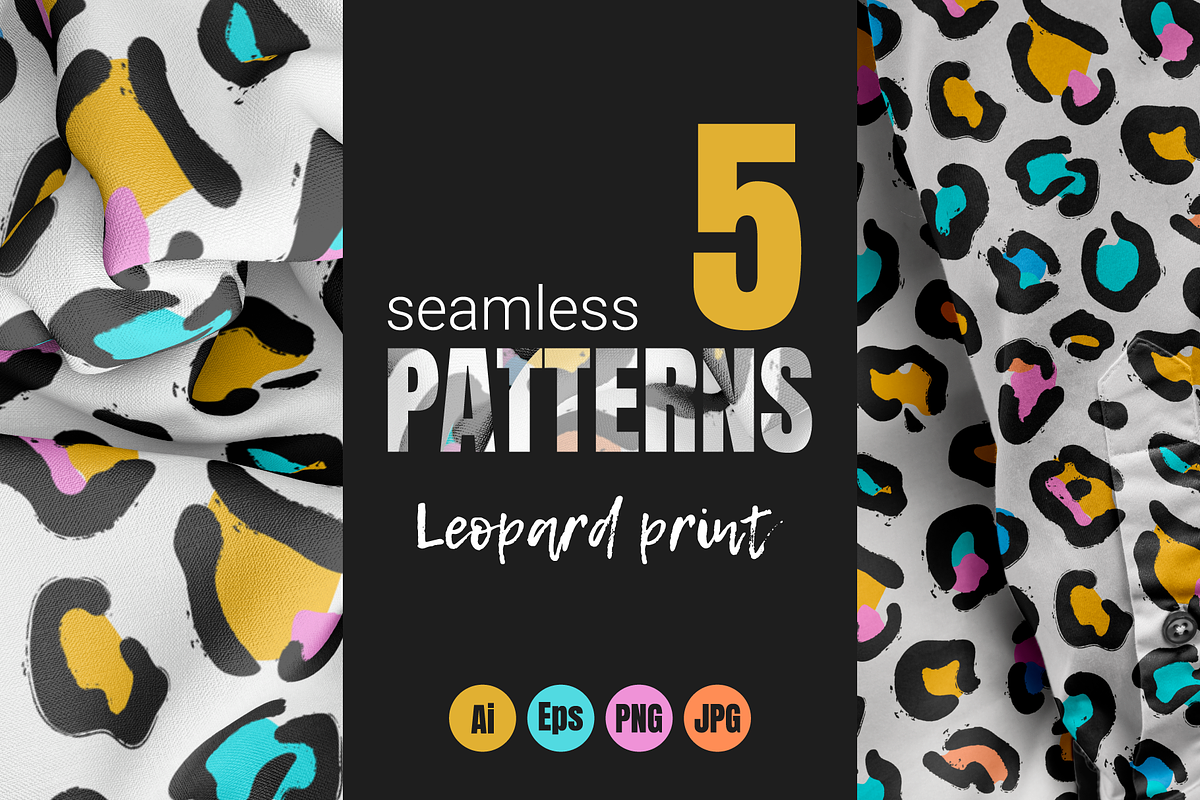 5 Leopard Print Pattern Set, a Pattern Graphic by IuliiaSavko (Photo 1 of 8)