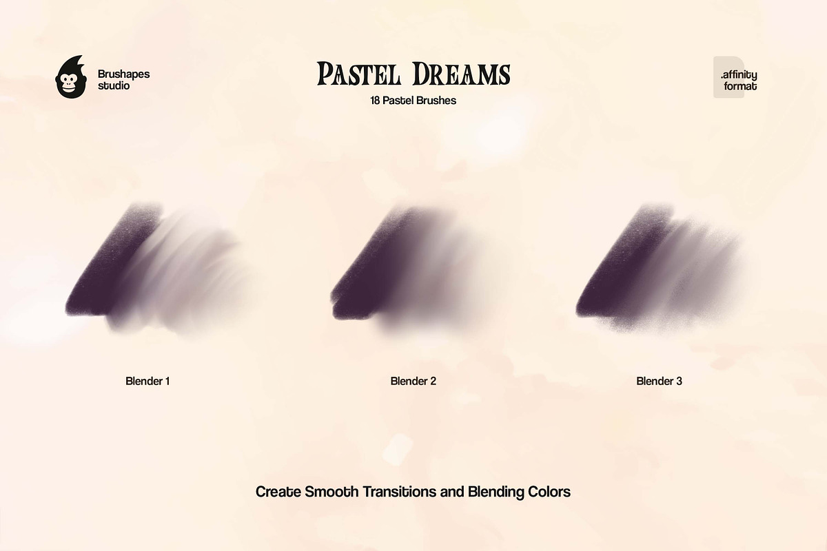 Pastel Dreams Affinity Brushes, a Brush Add-On by brushapes.com (Photo 6 of 10)