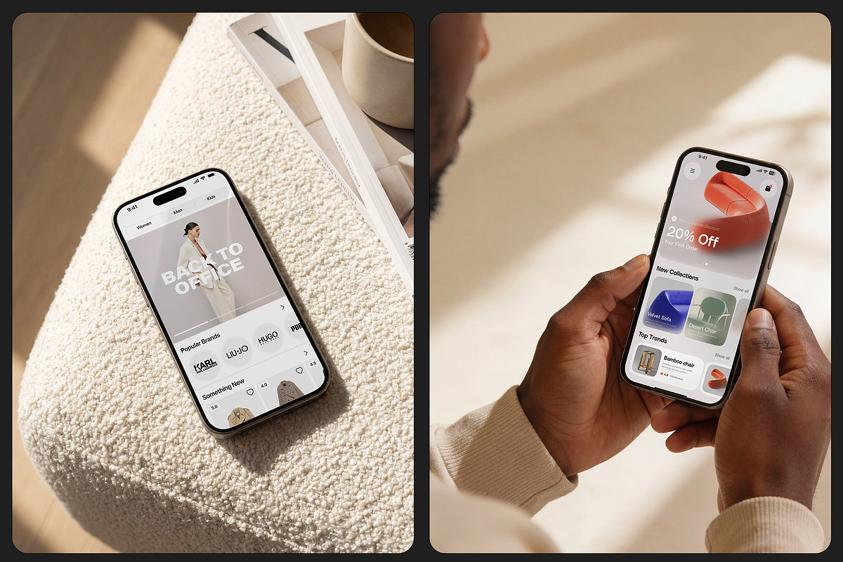 Hand Held Creamy Devices Mockups, a Device Mockup by Dikarte.Store (Photo 10 of 10)