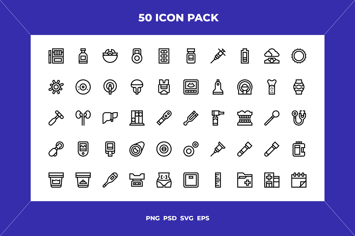 Health checkup icons, an Outline Icon by Wencory (Photo 1 of 2)