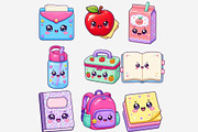 Kawaii School Supplies Clipart, an Education Illustration by Tanya Kart (Thumbnail 8 of 11)