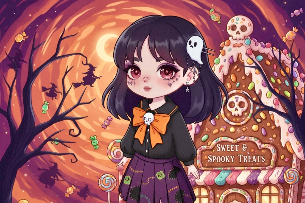 Procreate Halloween Chibi Creator, a Brush Add-On by OneBerryCreations (Photo 5 of 9)