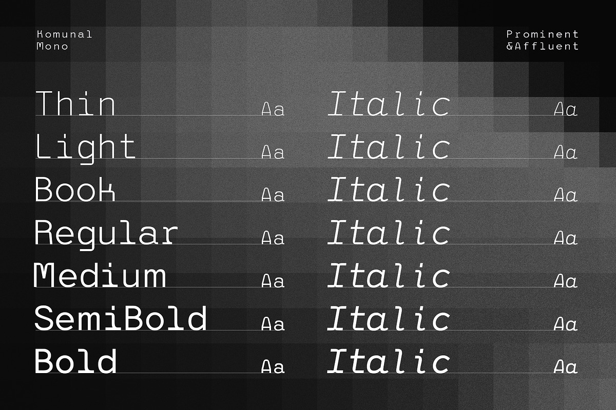 Komunal Mono - Monospace Font, a Sans Serif Font by Prominent & Affluent (Photo 11 of 11)