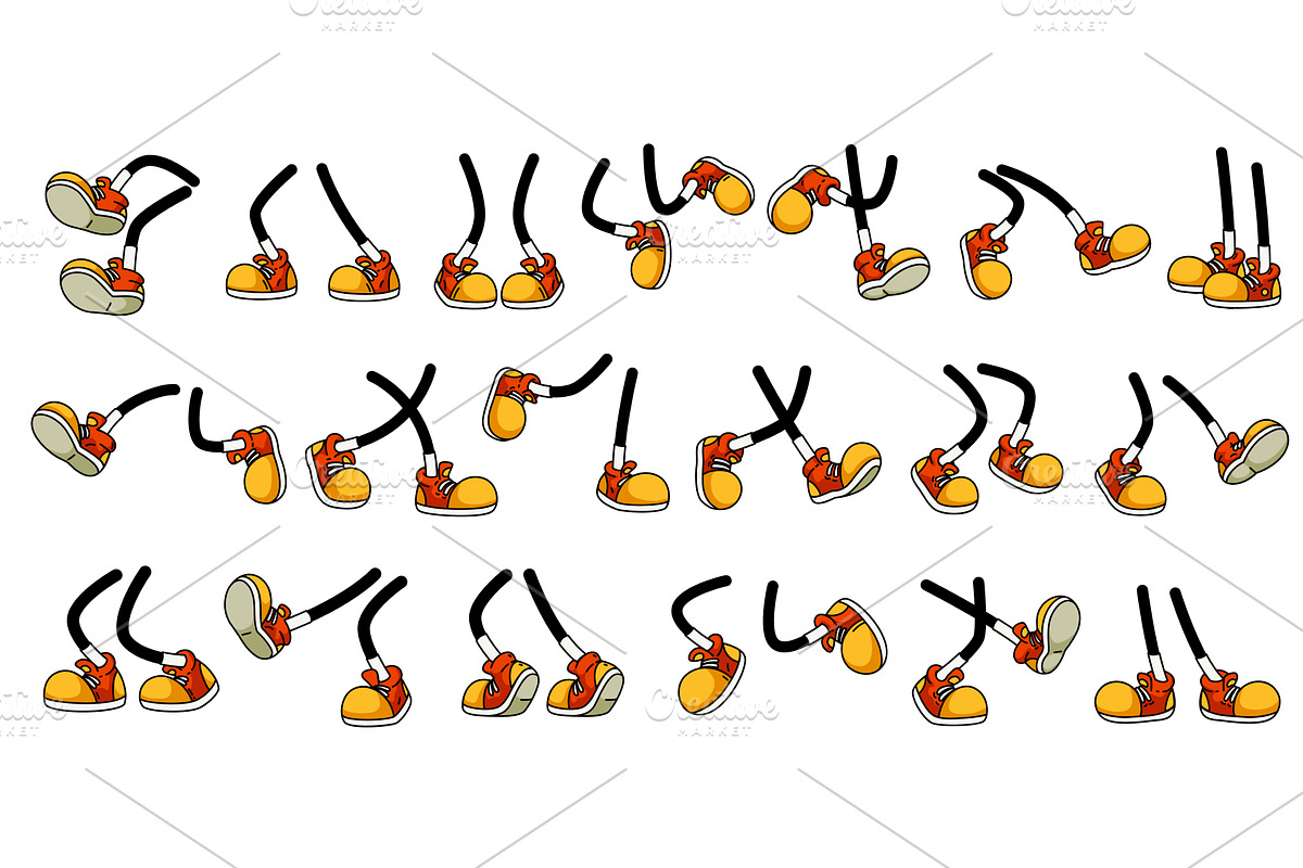 Cartoon mascot legs and foots, a Person Illustration by Vector Tradition