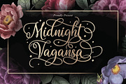 Midnight Vagansa | Beauty Caligraphy, a Script Font by Almeera Std (Thumbnail 1 of 11)