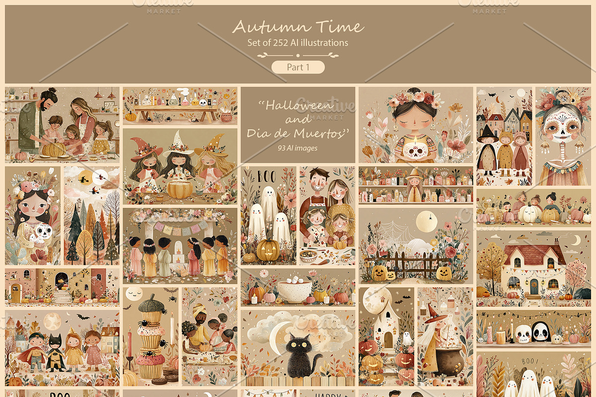 Autumn Time 4- 252 AI illustrations, a Seasonal Illustration by Pundateam (Photo 8 of 9)
