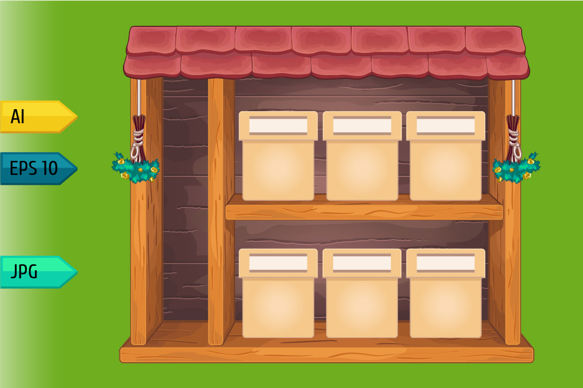 Game wooden store windows set, a Templates & Theme by julia_musdotter (Photo 15 of 21)