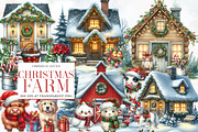 Christmas Farm Sublimation Clipart, an Illustration by Designworld (Thumbnail 1 of 6)