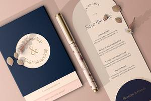 Gold Foil Branding Mockup Kit