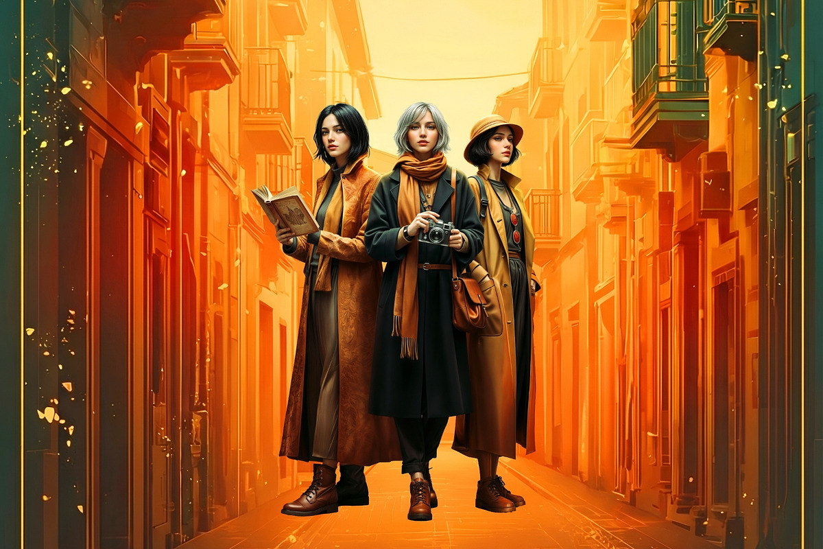 Golden Hour Travelers characters, a Decorative Illustration by ThatsDesignArt (Photo 18 of 19)