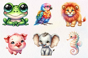 Cute Animals Clipart, an Illustration by CreationArt (Thumbnail 5 of 5)