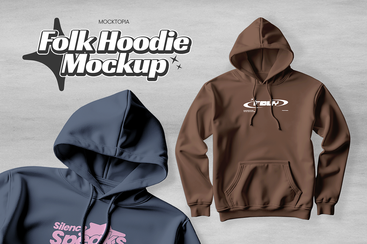 Folk Hoodie Mockup Bundle (6 PSD), a Hoody Mockup by Mocktopia (Photo 1 of 8)