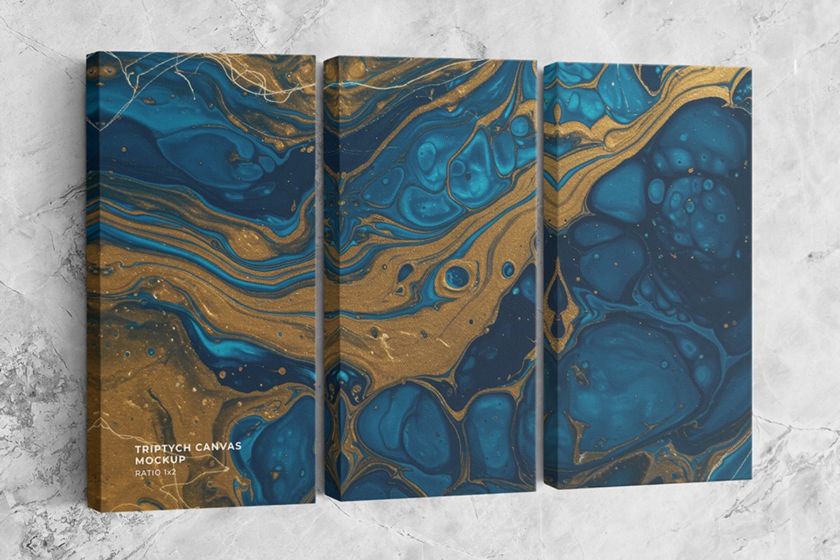 Triptych Canvas Mockup - Ratio 1x2, a Merchandise Mockup by Mockups by Carlos Viloria (Photo 5 of 8)
