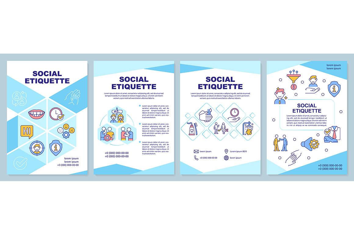 Social etiquette brochure template, a Brochure Template by IMG visuals ...