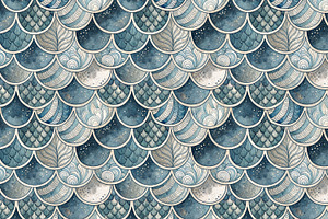 Seamless Pattern Set "Marine Fantasy