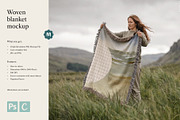 Woven Blanket Mockup, a Household Mockup by The Blue Bird (Thumbnail 1 of 9)