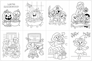 Halloween Activity Coloring PDF Page, a Seasonal Illustration by Nuvame Arts & Designs (Thumbnail 5 of 8)