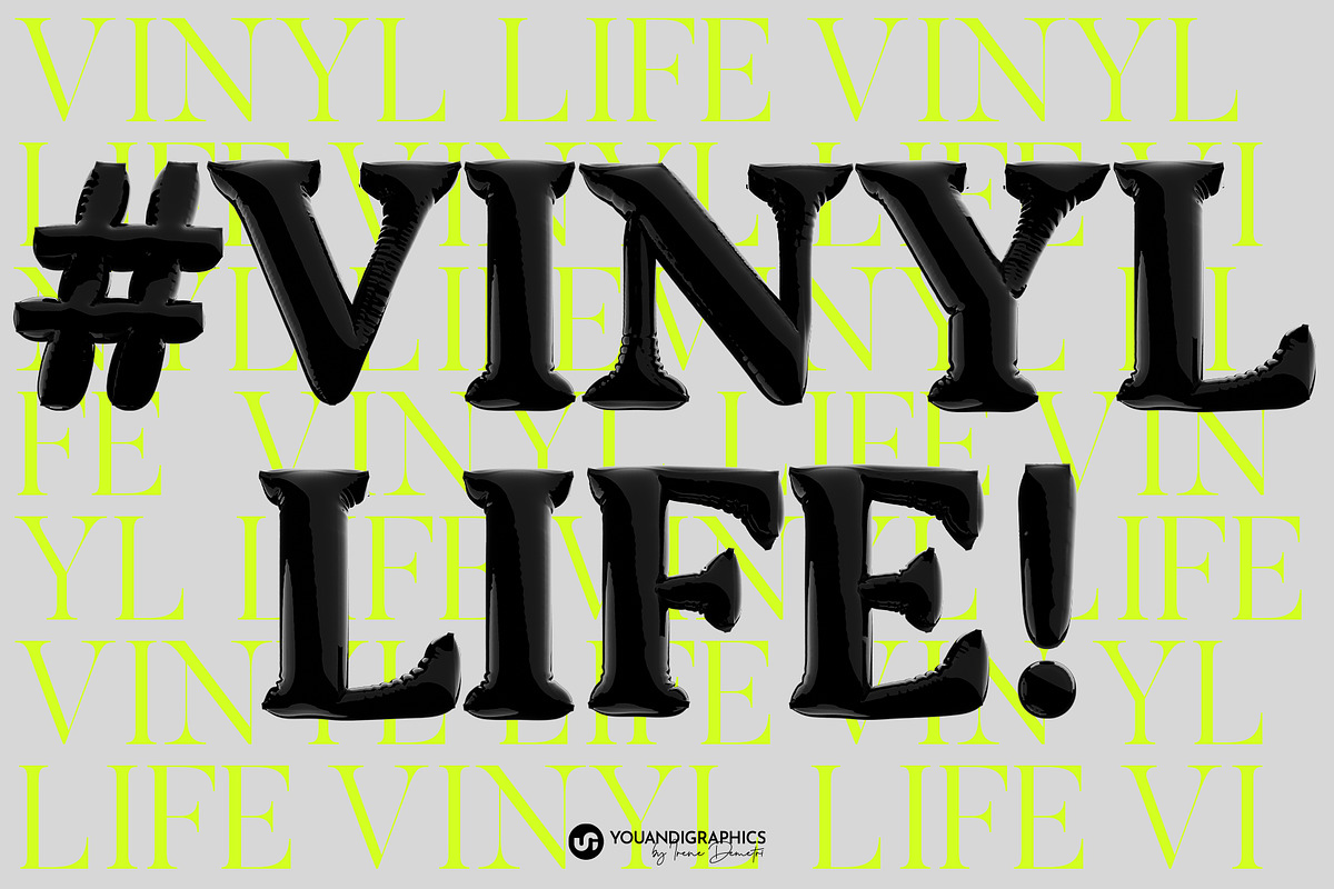 Latex 3D Lettering Set, a Graphic by Youandigraphics (Photo 2 of 14)