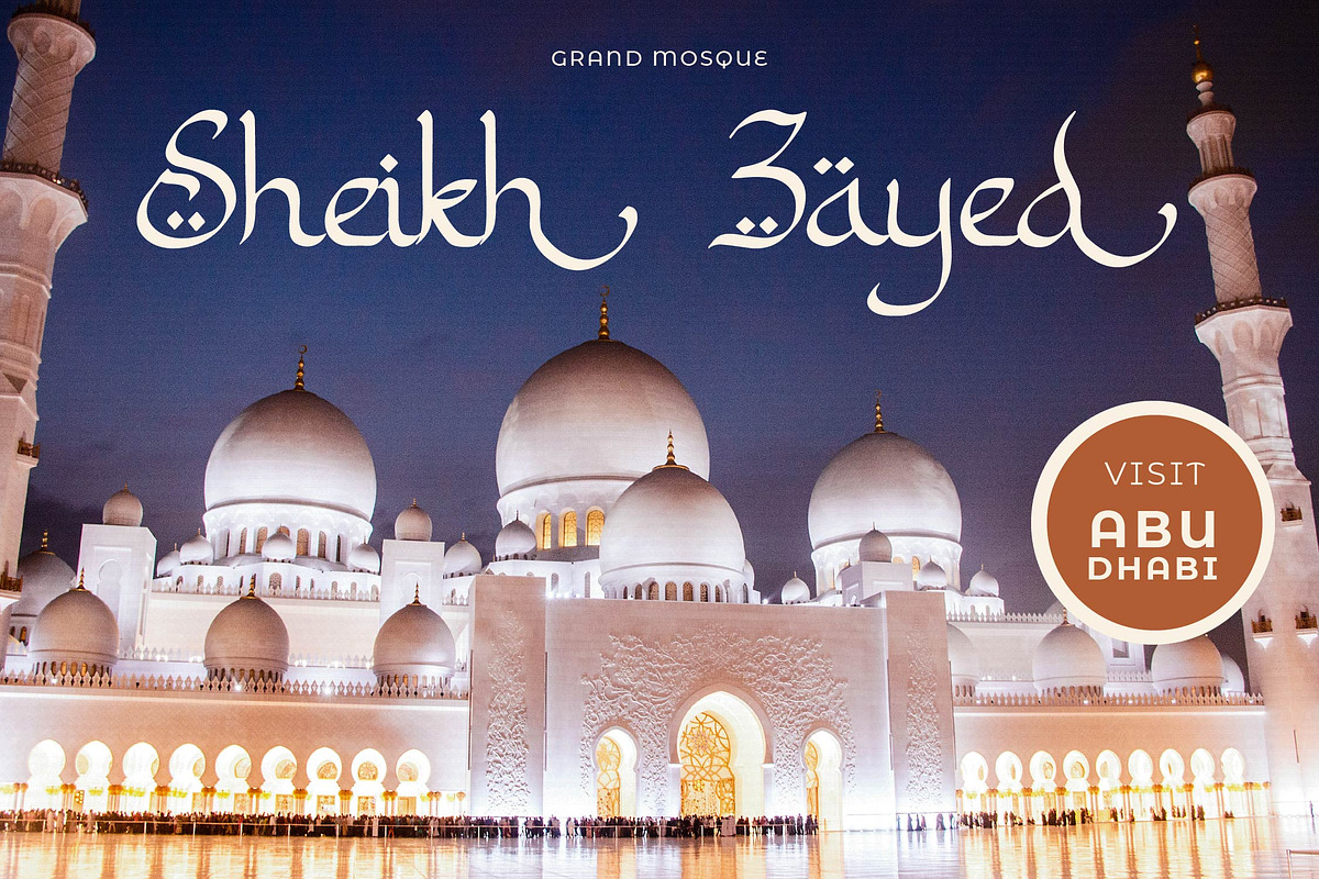 Mutafa’il | Arabic Style Typeface, a Script Font by gracetype_studio (Photo 3 of 14)