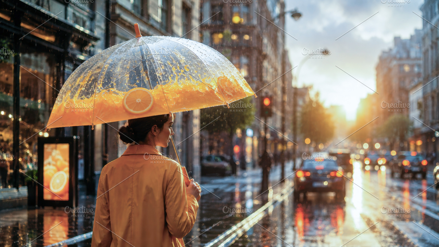 Walking with an umbrella in the rain, a Photo by Beautiful things