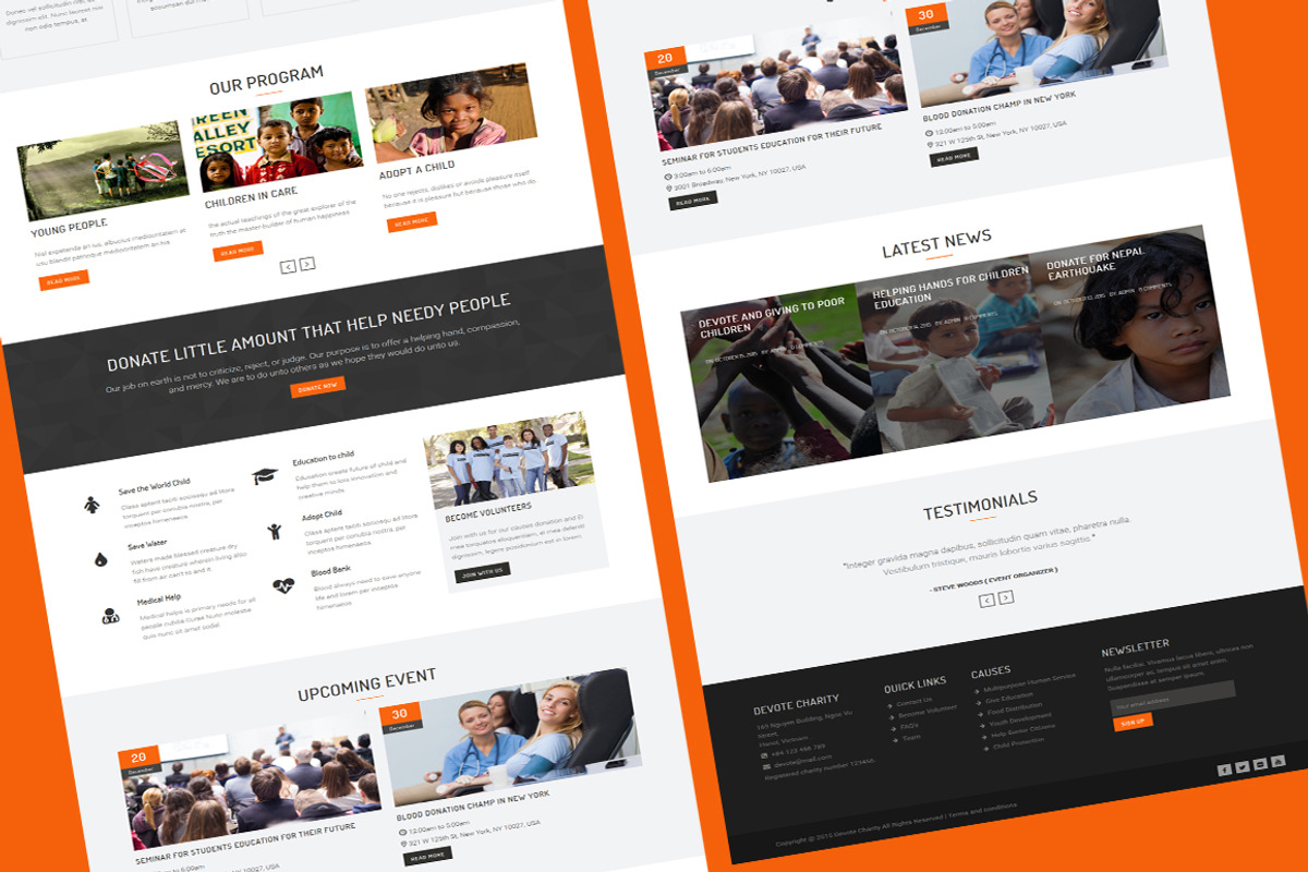Devote - Chairty Wordpress Theme, a WordPress Template by TheGenius (Photo 2 of 4)