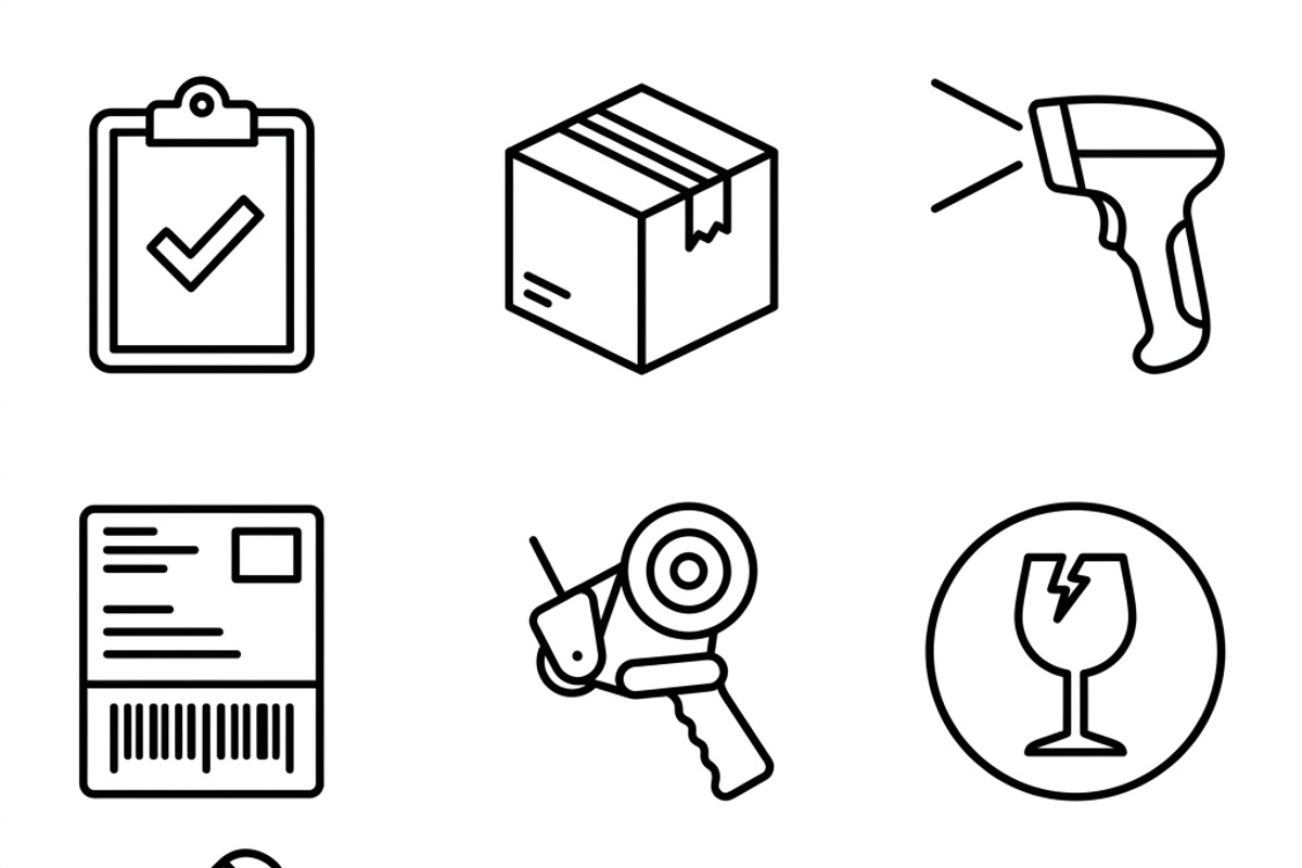 480 Shipping Packaging Icon Set, an Outline Icon by adenpinkstore (Photo 10 of 11)