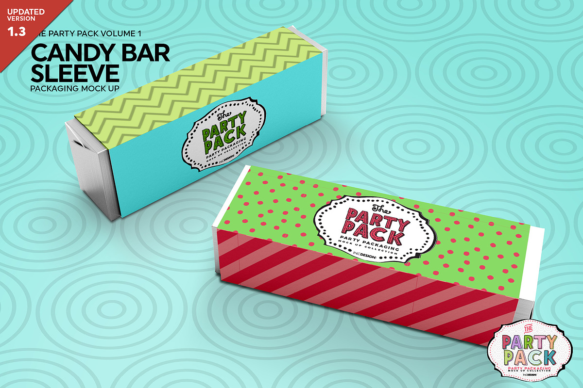 Candy Bar Sleeve Packaging Mockup, a Cups & Container Mockup by INCDesign (Photo 1 of 6)