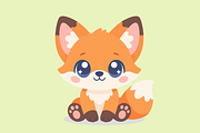 Cute Kawaii Fox Sitting Cartoon, an Animal Illustration by Artpon Illustration (Thumbnail 3 of 3)