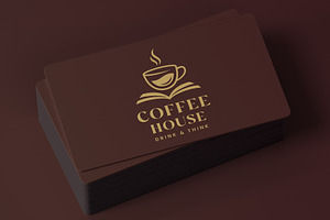 Coffee Cup Logo, Coffee And Book, an Object Illustration by PushLogo