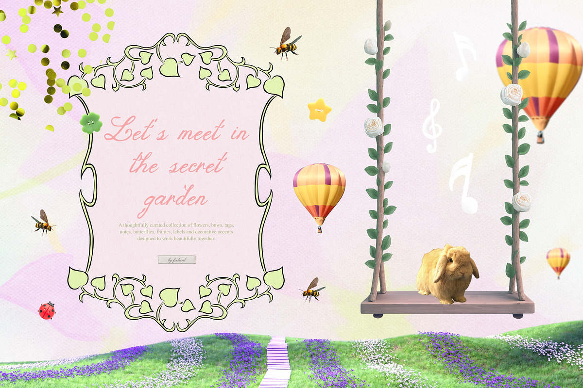 250+ Whimsy Garden Collage Pack, an Object Graphic by Feelsoul (Photo 5 of 11)