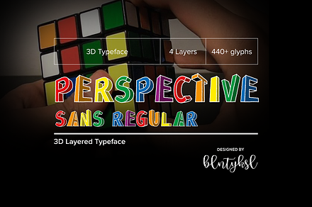 Perspective Sans Regular, a Sans Serif Font by BULENT YUKSEL