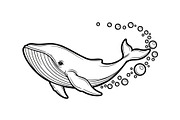 Whale Line Art Vector Bundle, an Illustration by yasushie (Thumbnail 16 of 51)