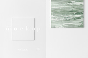 Square Canvas Mockup, Wall Canvas