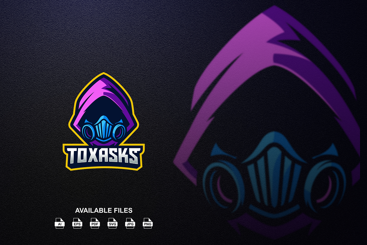 Toxic Mask Logo Template, a Design Template by artchiles_design