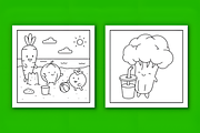 Veggie Life Bold and Easy Coloring, a Decorative Illustration by Design Station (Thumbnail 2 of 3)