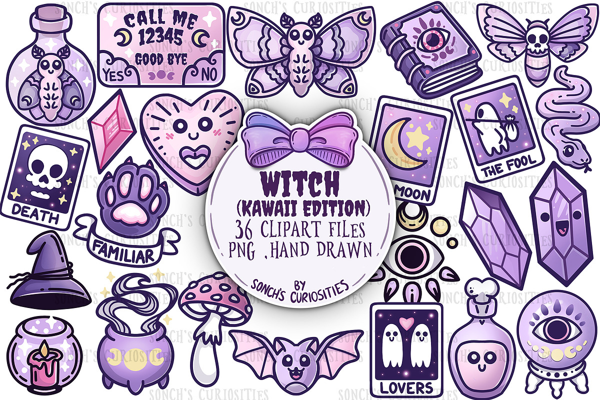 Kawaii Witch - PNG Clipart, a Person Illustration by Sonch' s Curiosities