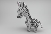Rigged and Animated Cartoon Zebra, an Animal 3D Model by kjpargeterimages (Thumbnail 2 of 5)