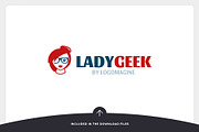 Lady Geek Logo Template, a Branding & Logo Template by LOGOMAGINE (Thumbnail 13 of 16)